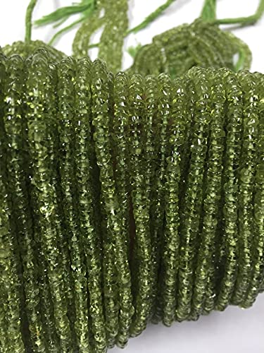 Peridot heishi 4mm LKBEADS perles rondelles naturelles pour loisirs creatifs