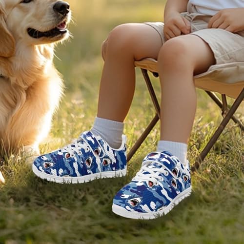 Kids Tennis Shoes for Boys Girls Breathable Non Slip Sports Running Sneakers Lightweight Strap Casual Shoes US 11-154