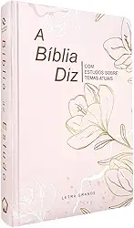 Bíblia de Estudo Diz NAA com Temas Atuais Letra Grande Capa Dura Feminina