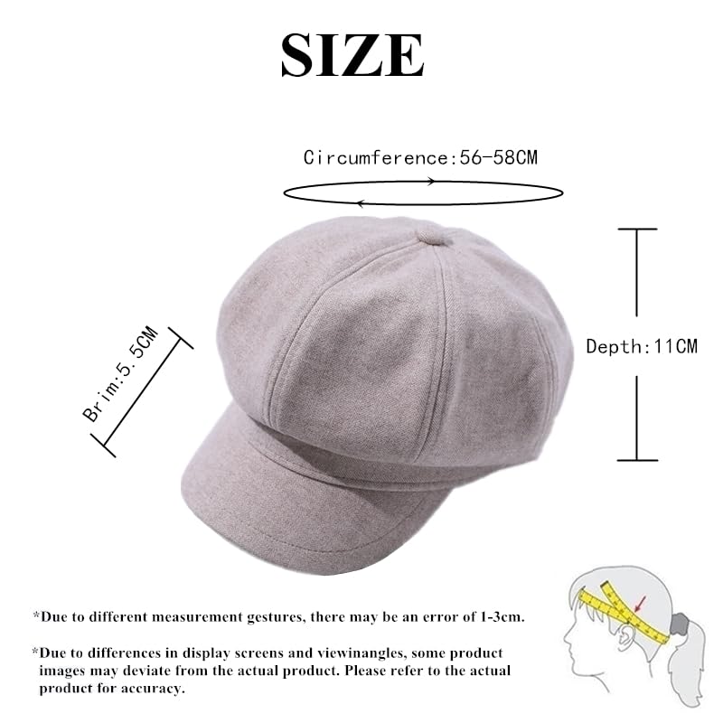 Béret Femme En Laine - Gavroche Classique Vintage - Casquette Plate Français - Automne Hiver
