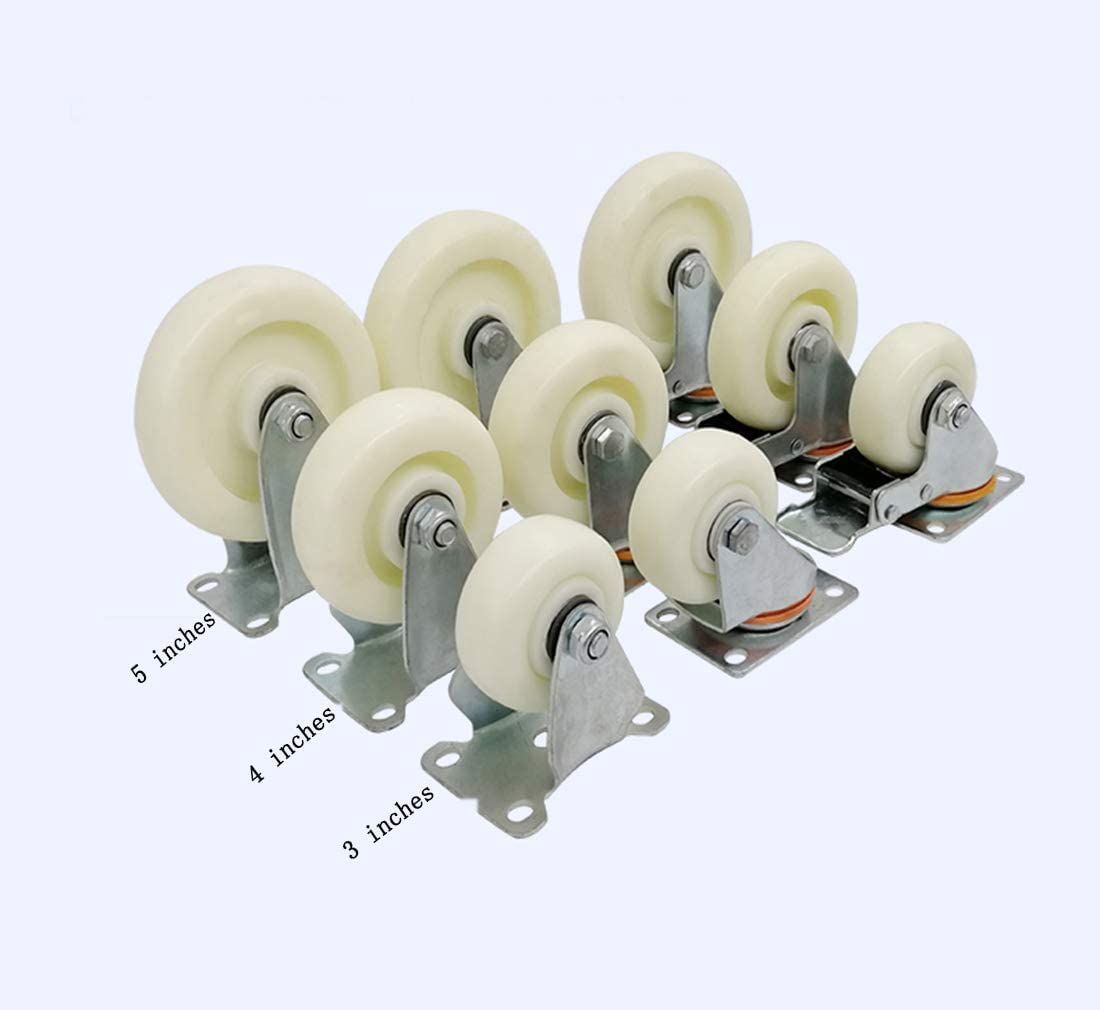 Ruedas para muebles, Ruedas for trabajo pesado, ruedas giratorias for muebles(Brake+universal,5in)