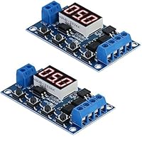 RUNCCI-YUN 2 Stücke DC 5 V 12V 24V 36V Zeitschaltuhr Relais Modul,Triggerzyklusverzögerung Zeitschaltuhr EIN-/Ausschalten des Relais-Moduls mit LED-Anzeige für Arduino