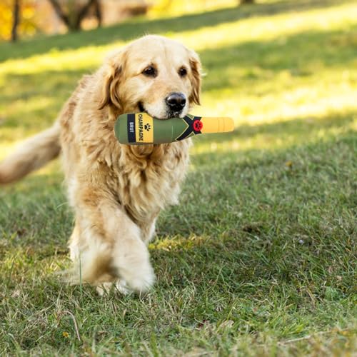 HOMURY Quietschendes Hundespielzeug Kauspielzeug Plüsch-Hundespielzeug Quietschspielzeug Hunde-Bierflasche Plüschtier Hundespielzeug Hund Bierflasche Spielzeug für Kleine, Mittlere und Große Hunde