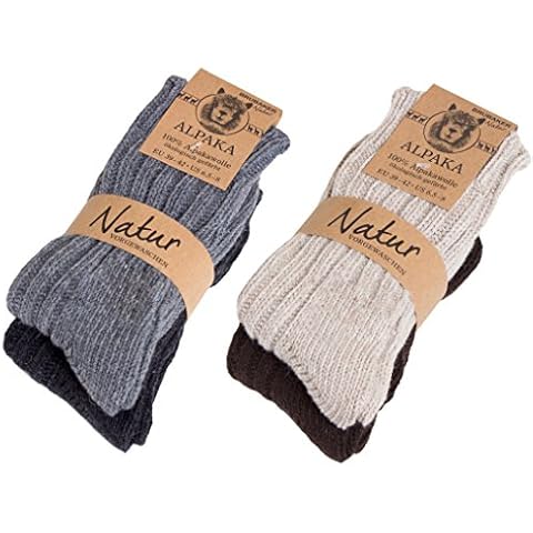 BRUBAKER Calcetines de Lana de Alpaca para Mujer (4 pares) Cover