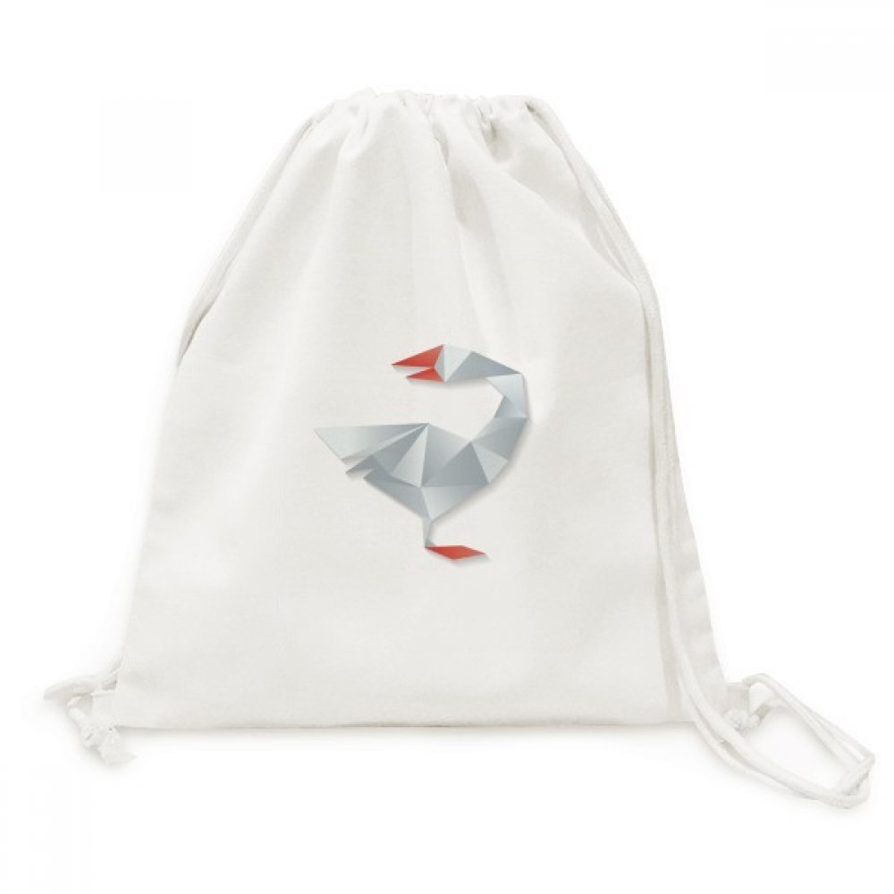 Sac cordon toile oie origami géométrique sac à dos léger