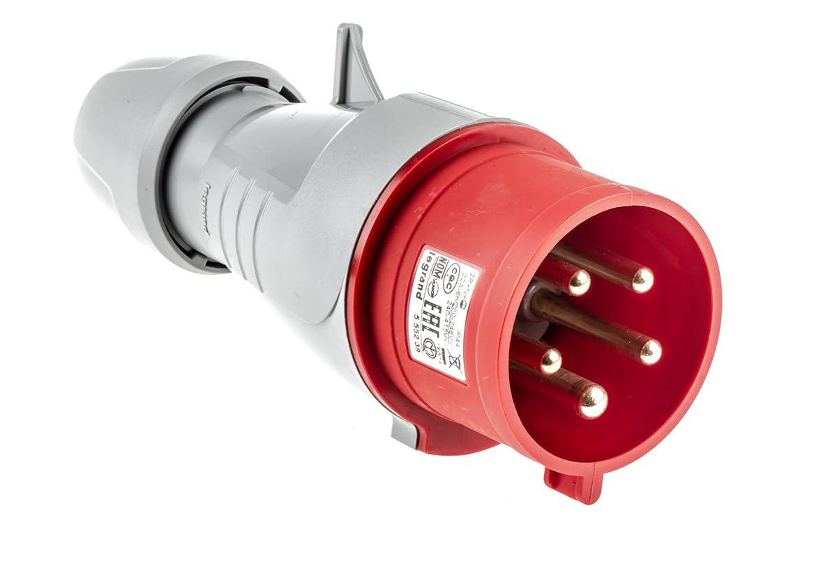 555239 Mobile Plug Straight P17 IP44 32 A, 380 V ~ 415 V, 3P+N+T