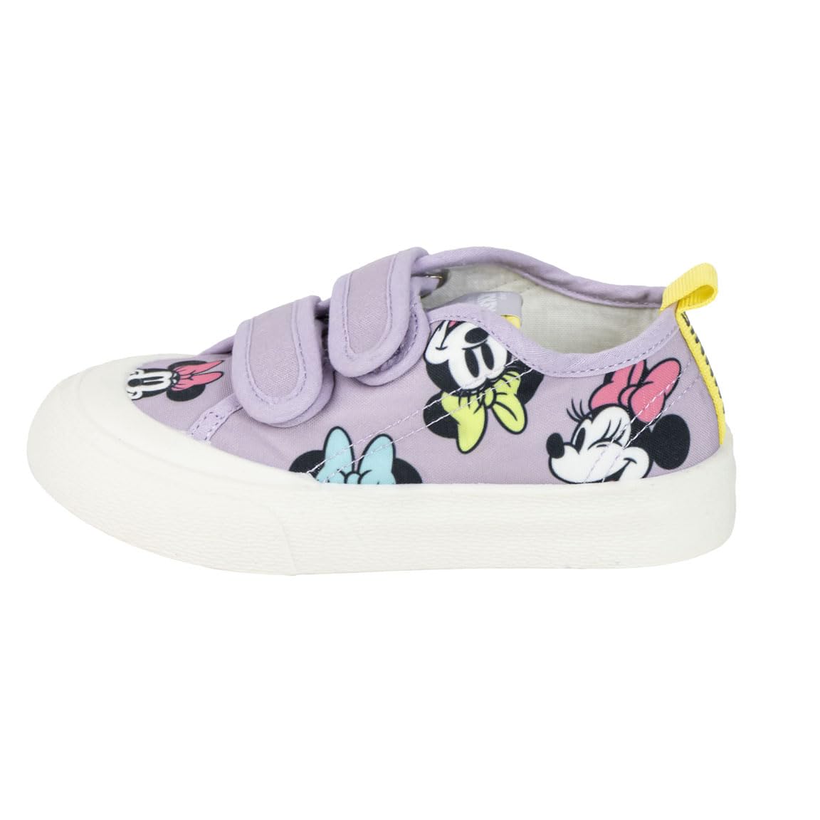 Children's Minnie Mouse Sneakers - Lilac - Size 11 - Velcro Closure - Canvas Sneakers with TPR Sole - Rear Pull-On - Original Product Designed in Spain
