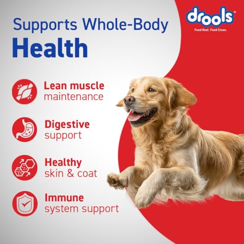 Image of Drools Adult Dry Dog Food 10kg | Chicken & Egg Flavour | Omega 3 & 6 for Healthy Growth | Better Digestibility & Health | Maintains Joint Health | Helps Control Tartar Build Up