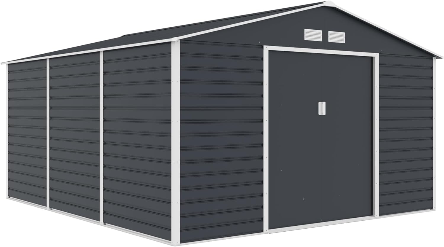 Domek ogrodowy G21 GAH 1300-340 x 382 cm, szopa na maszt – łatwy montaż, 13 m² (antracytowa)