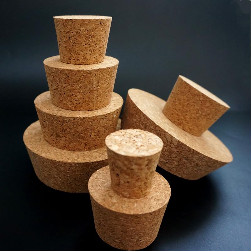 2Pcs/Lot Lab Big Size Top Dia 51mm to 105mm Wood Cork Cap Bottle Stopper Essential Oil Pudding Glass Bottle Lid(93x82x35mm)