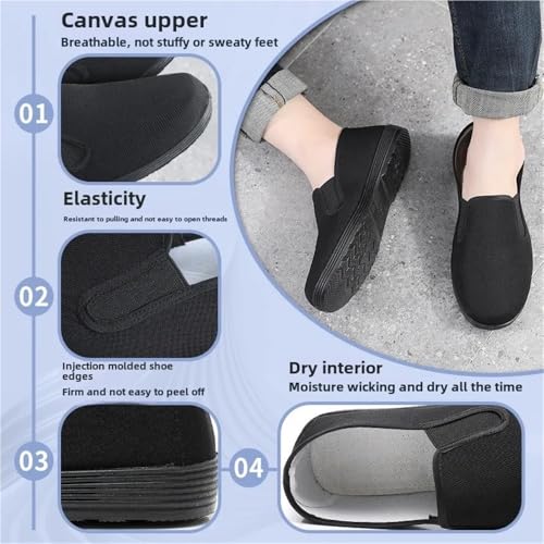 Beijing Men's Casual Comfortable Fabric Shoes Non-Slip Wear-Resistant Work Shoes Black Dirt-Resistant Rubber Outsole Men's Footw3