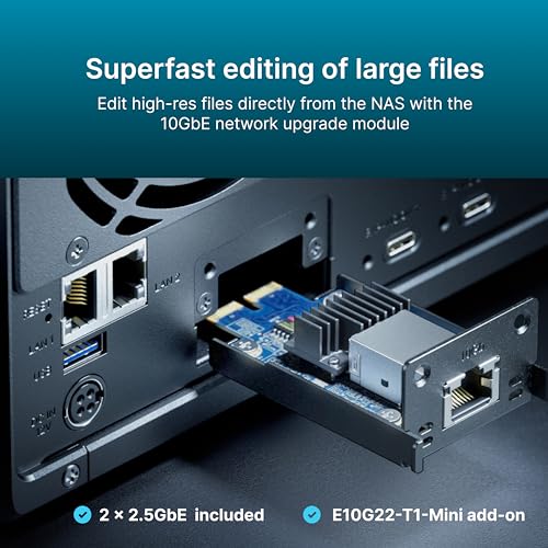 Image of Synology DS1525+ Video Editing & Production Server - Scale to 300TB, 10GbE Ready & Multi-User Workflows (5-Bay Diskless NAS)