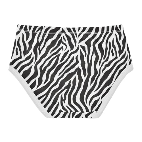 Wusikd Black White Zebra Skin Girls' Underwear Cotton Girls Briefs Soft Toddler Underwear 2T2