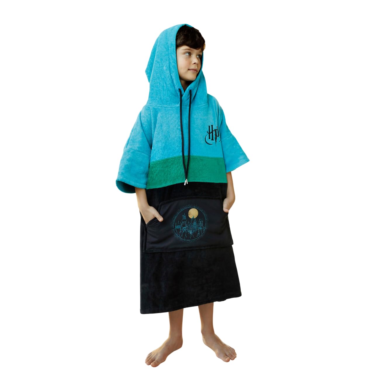 WAVE HAWAII Poncho kąpielowe damskie i męskie, rozmiar S, 151–173 cm | Poncho surfingowe dla dorosłych z bawełny 95–100%, chłonny ręcznik frotte, poncho do przebierania