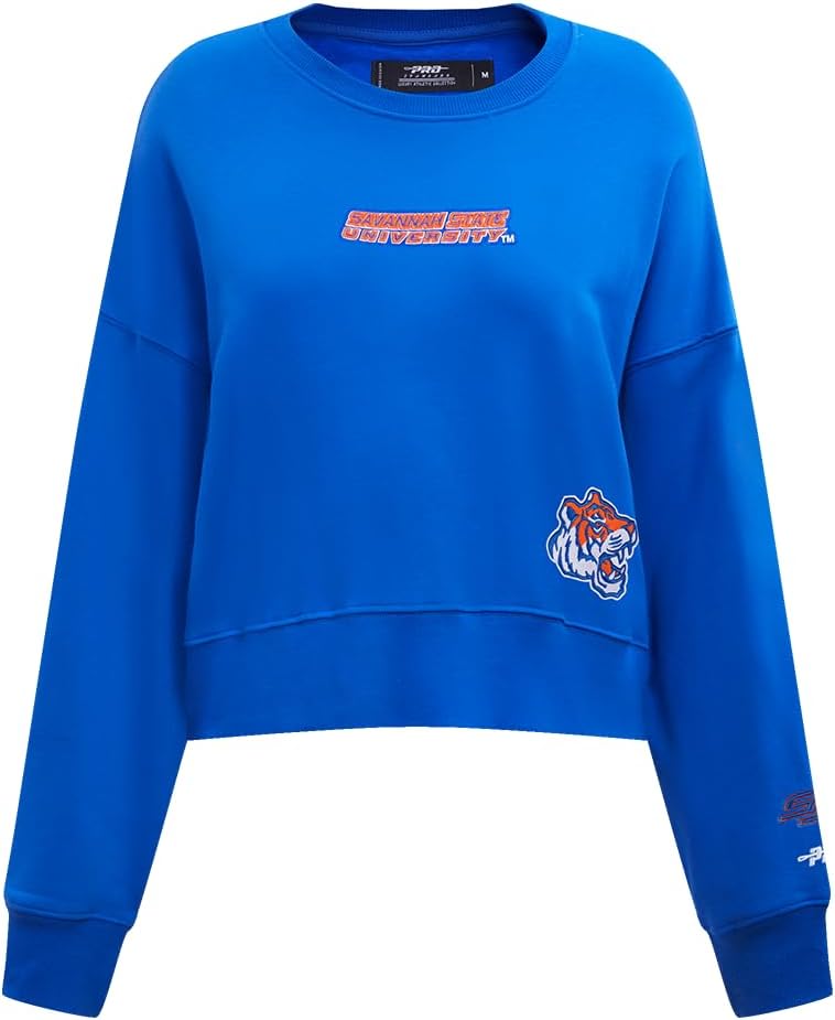 Pro Standard Womens College Wingspan Brushed Back French Terry Crewneck Sweatshirt - Image 2