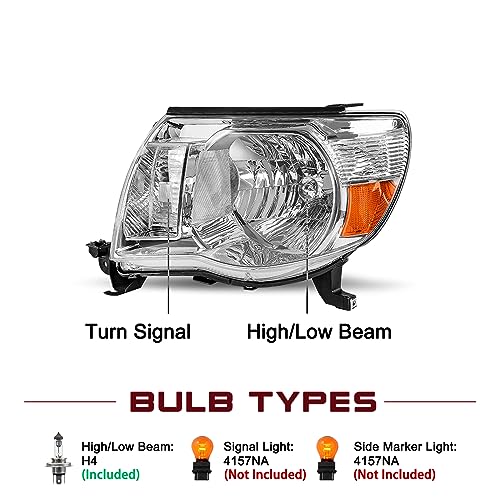 Image of JSBOYAT Halogen Headlight Assembly for 2005-2011 Toyota Tacoma Pickup