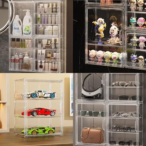 3 Tier Clear Display Case for Figures,Acrylic Storage Organizer Box, 2 Pack by Montex - Image 6