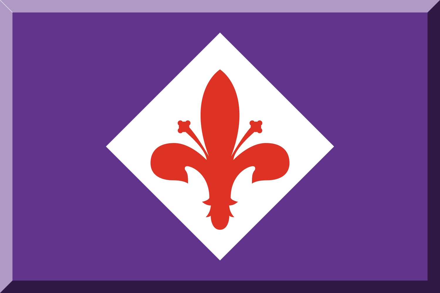 Drapeau Fiorentina 3D paysage pour décorer un salon de supporter