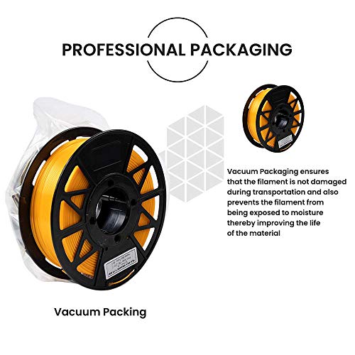Image of Tesseract Premium PLA + 1.75mm 3D Printing Filament | Dimensional Accuracy + /- 0.03mm | Compatible with Most FDM Printers | 1 KG 3D Printer Filament - PLA Silk Orange (Quantity 1)