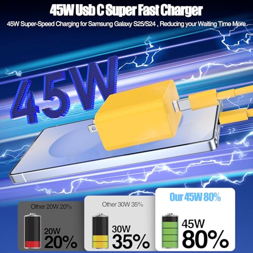 Image of 45W Super Fast Charger Type C for Samsung Galaxy S25 /S24 /S23 Ultra