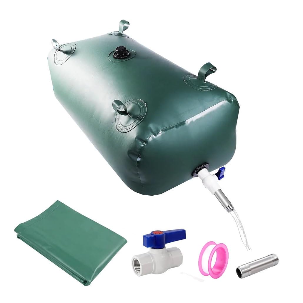 Large Capacity Water 75-5000 L Storage Bladder Foldable Portable Container Tank Bag For RV Truck Camping Emergency(Green,0.8x0.43x0.34m/110L)