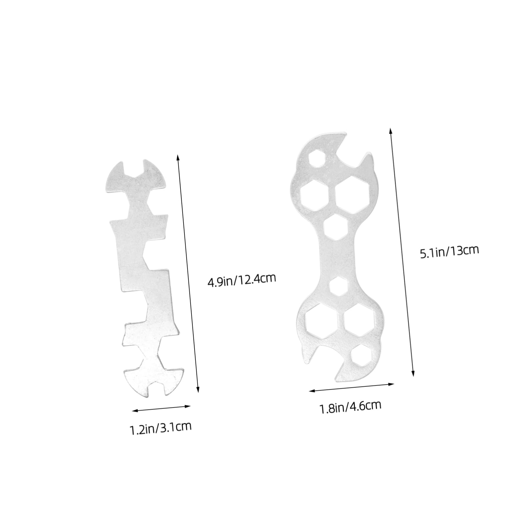 GANAZONO Sturdy Steel Bicycle Wrench 2pcs Set Universal Bike Spoke Tool Essential Bike Repair Kit