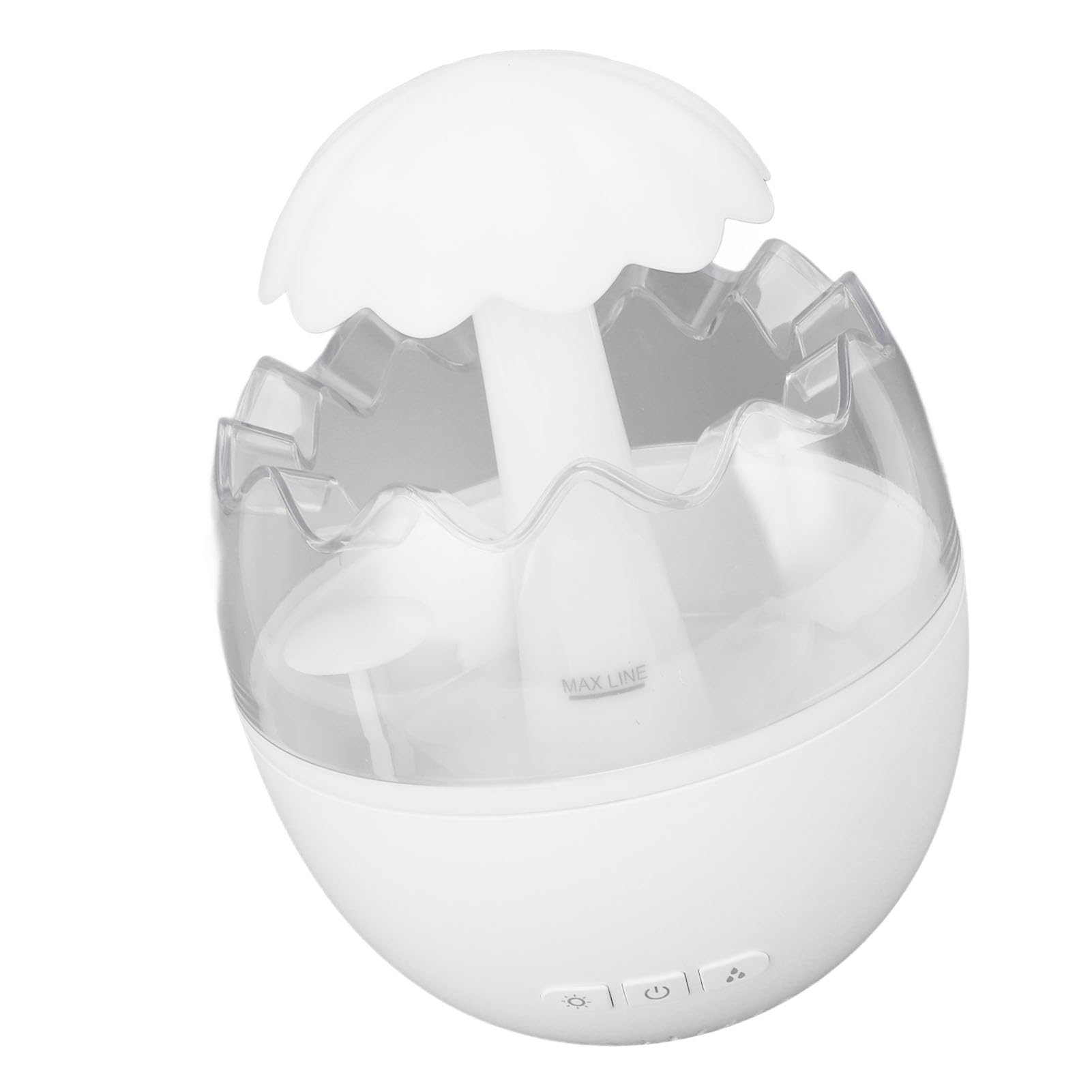 Umidificatore a Goccia D'acqua con Pioggia Regolabile e Rumore Bianco per Camera da Letto Luce Notturna di Ricarica di Tipo C da 450 Ml