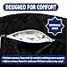 ComfortSpa Reading Pillow for Bed Adult Size, Back Rest Pillow with Arms, Pockets and Washable Cover; Use as Bed Pillows for Sitting Up in Bed for Bedrest or Relief from GERD Heartburn (Large Black)