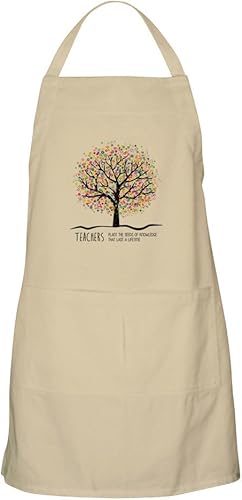 CafePress Delantal de cocina con cita de agradecimiento al profesor con bolsillos, delantal para parrilla, delantal para hornear