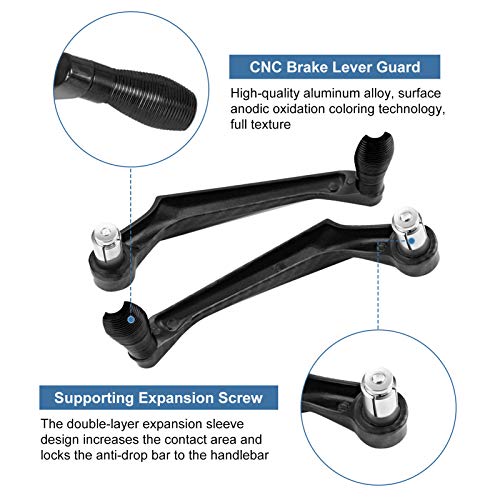 Protecteur de Guidon de Moto, Moto Guidon Protecteur Garde-main, 7/8" 22 mm Frein d'embrayage Levier Protector Protège-mains, Convient aux Motos, Voitures électriques(Noir) - Image 4