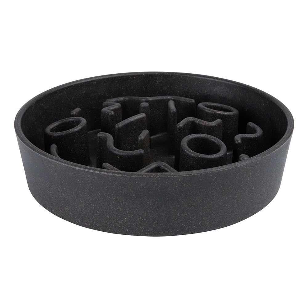 District 70 - Bamboo Dog Slow Feeder - Dark Grey - ø 21 cm
