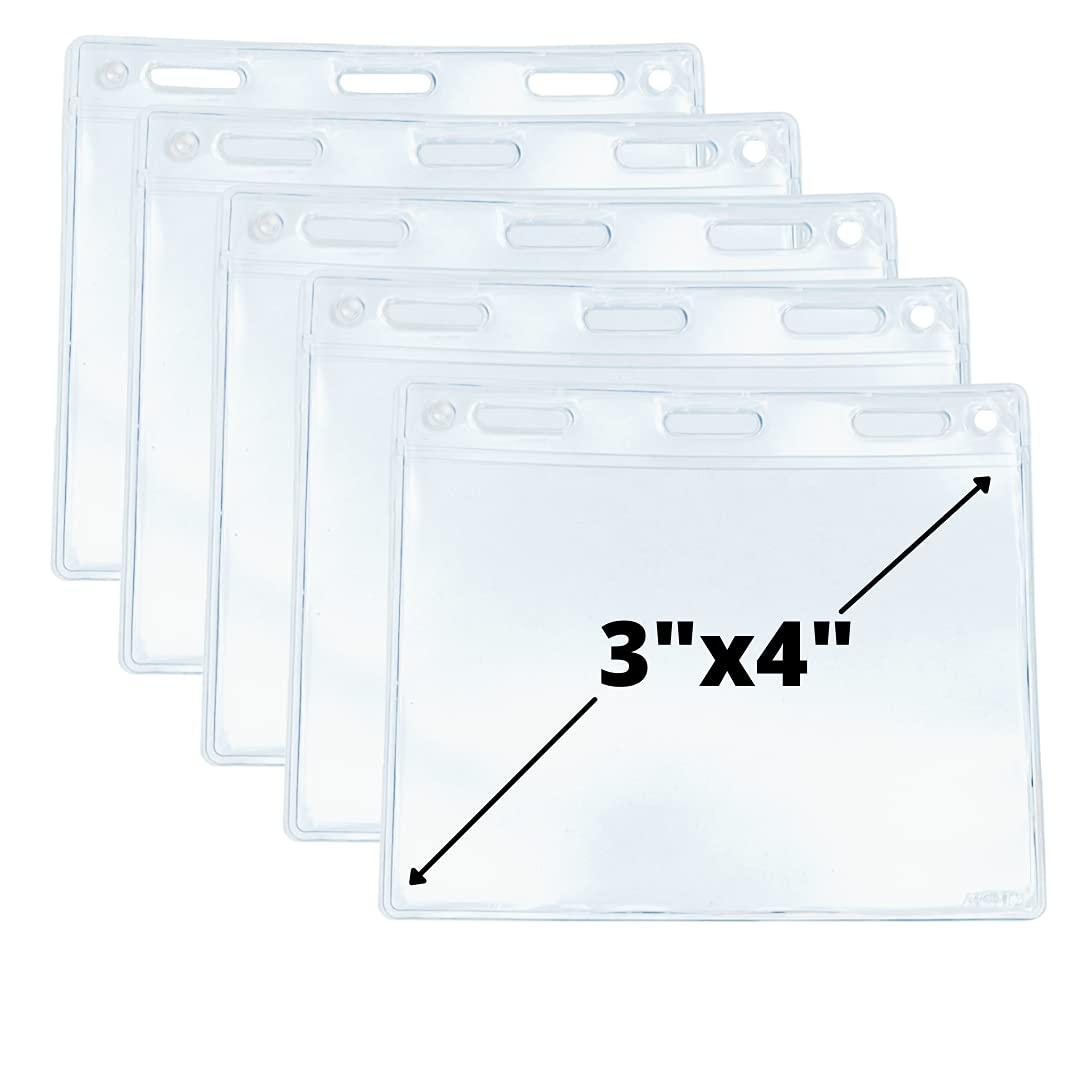 Buy Thick ID Card Name Tag Badge Holder Horizontal 3x4 in Good For buy-thick-id-card-name-tag-badge-holder-horizontal-3x4-in-good-for