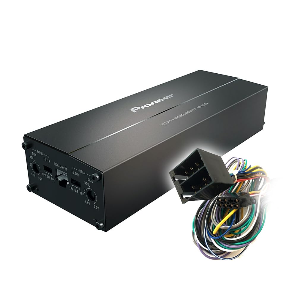 MEDIADOX Auto/KFZ Plug & Play Upgrade Verstärker/Endstufe + Kabel Set GM-DX104 von Pioneer kompatibel mit Porsche