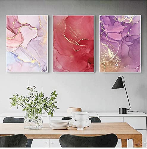Toile peinture mur art rose abstrait pour decoration maison