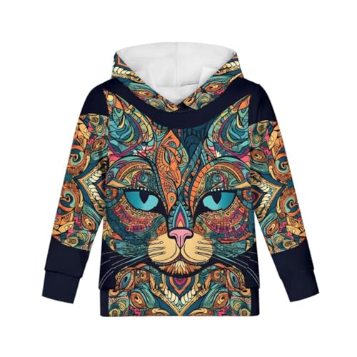 Image of GLUDEAR Teen Boys Girls Novelty Animal Galaxy Hoodies Sweatshirts Pullover