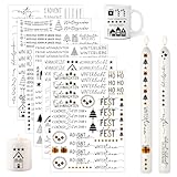 6 PCS Kerzentattoos Weihnachten, Wasserschiebefolie Kerzen...