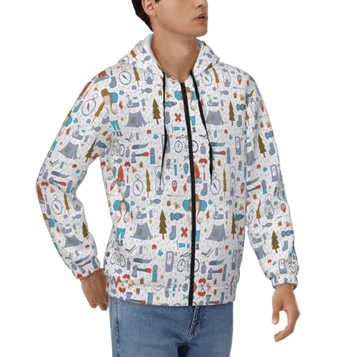 Sweat à capuche sport motif sauvage l'évasion thermique au masculin