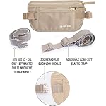 Money Belt for Travel - Hidden Travel Pouch Protect Your Credit and Money With RFID Blocking Passport Holder Waist Wallet (Khaki) - Image 5