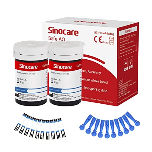 sinocare Blood Glucose Test Strips 50pcs & Lancing Devices