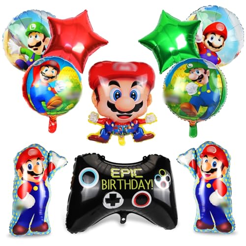 Siphus Globos de cumpleaños, 12 piezas de decoración para fiestas, globos de aluminio cumpleaños, kit fiestas cumpleaños, adornos cumpleaños, juego de decoración cumpleaños, para niña niño