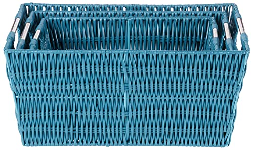 Image of Whitmor Rattique Storage Baskets - Berry Blue - (3 Piece Set)