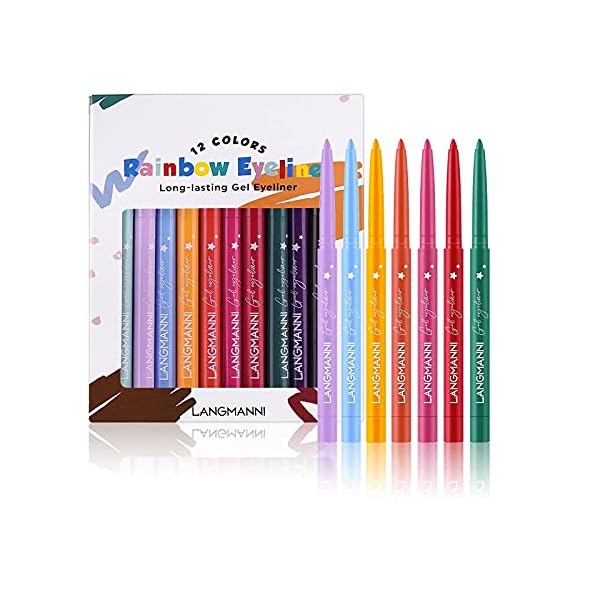 MAREOTIC Eyeliner Set, 12 Colors Eyeliner, Matte Eyeliner Set Professional Eye Shadow Set Colorful Eyeliner, Long Lasting, Waterproof