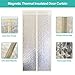 Magnetic Insulated Door Curtain 31x81Inch, Keep The Cold air Air Conditioner Partition Curtain Self-Adhesive Tape, No Tools Required, for Air Conditioner Heater Room/Kitchen - E