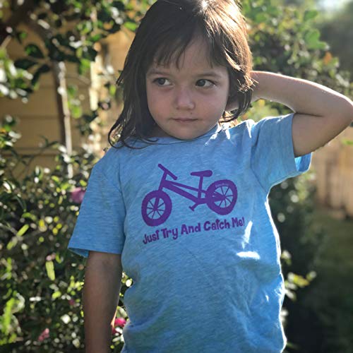 ZippyRooz Boys & Girls Toddler & Little Kids Pedal Bike Tee Shirt Just Try and Catch Me!2