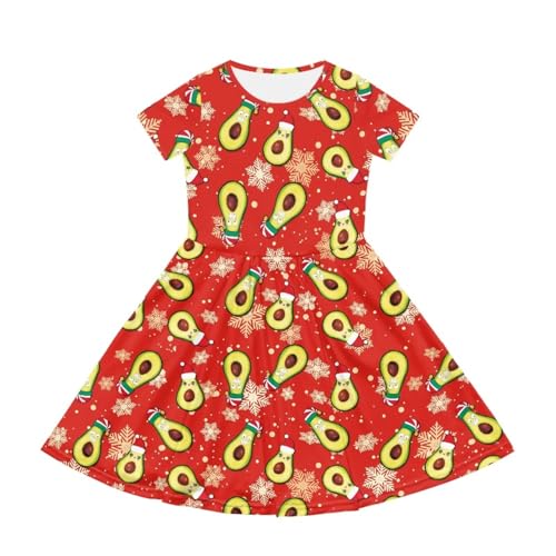 Image of Short Sleeve Dress for Girls with Pockets Cute Toddler Girl Clothes Summer 2-12