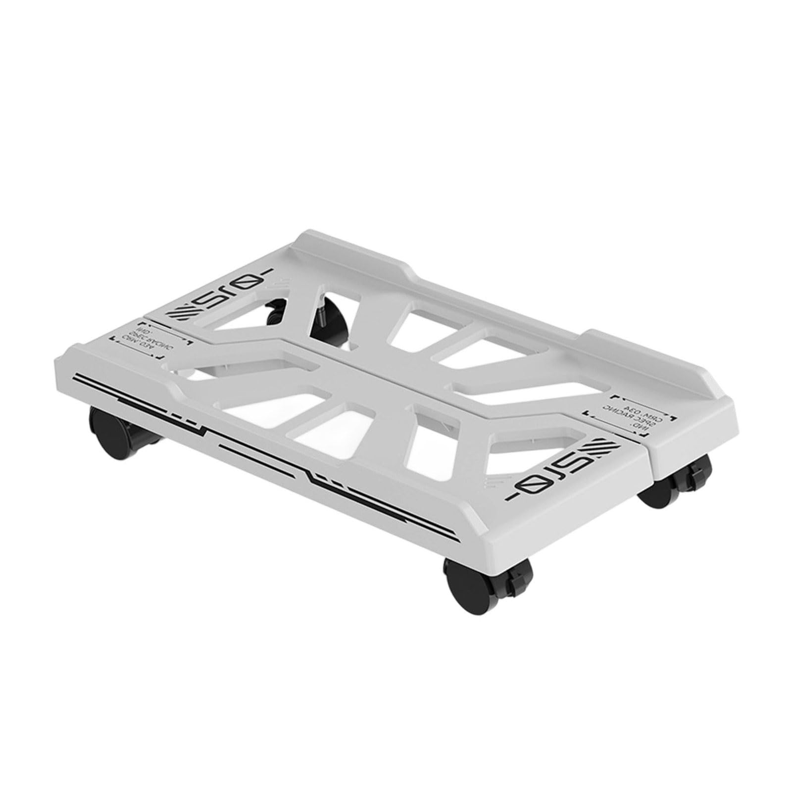 Mobile CPU Stand Computer Tower Holder with 4 Casters Wheel Mobile Cart Stand for Gamers and Students Metal Rolling Cart Under Desk Tower