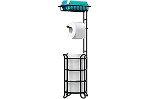 TreeLen Toilet Paper Holder Stand with Shelf