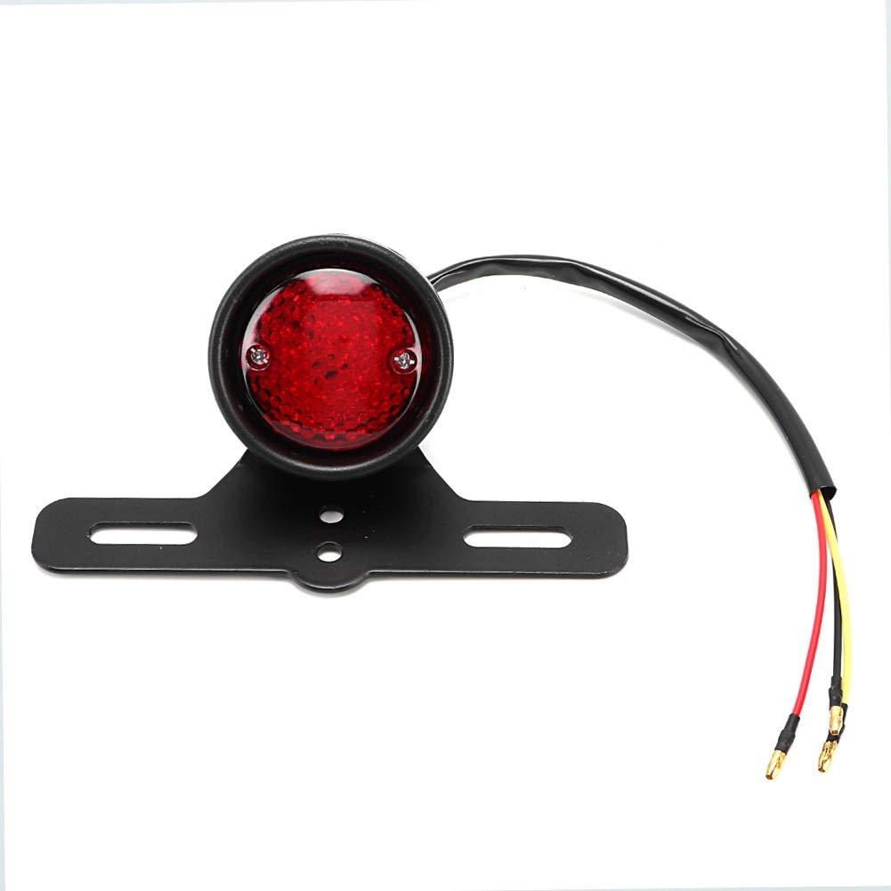 Fanale LED Posteriore in Lega Di Alluminio - Lampada Stop, Luce Freno Accessorio Nero