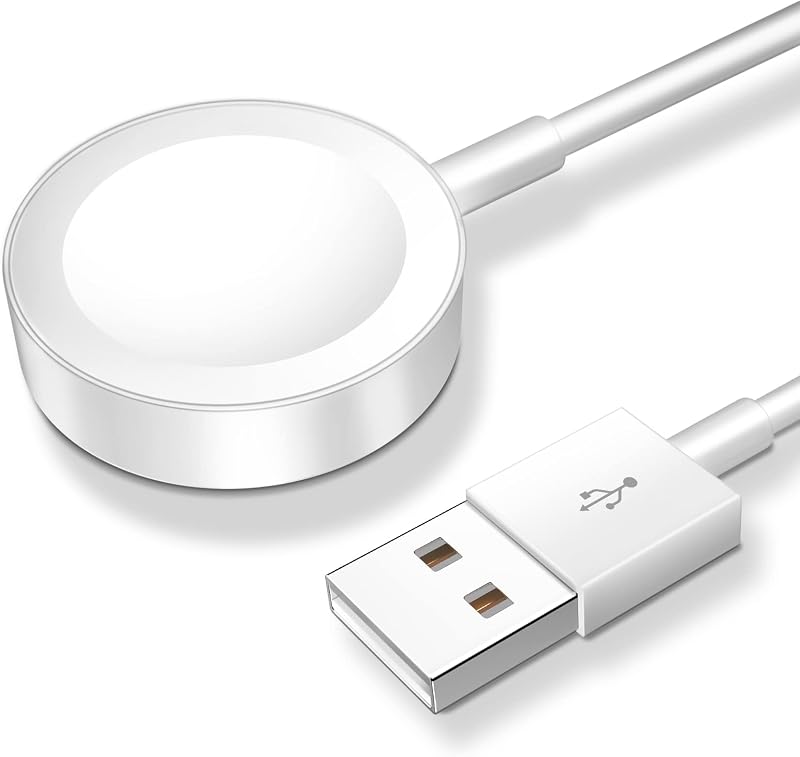 𝟐𝟎𝟐𝟔 𝐔𝐩𝐠𝐫𝐚𝐝𝐞𝐝 para Apple Watch Charger Cable de carga rápida magnético [portátil] Carga inalámbrica magnética compatible con iWatch Series Ultra/9/8/7/6/SE/SE2/5/4/3/2-[1.2M] Blanco | Cargador inalámbrico de doble chip compatible con Apple Watch Series Ultra/SE/11/10/9/8/7/6/5/4/3/2, blanco, 4 pies