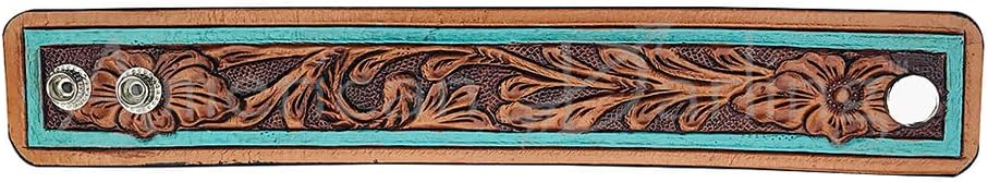 American Darling Bracelet Hand Tooled Carved Genuine Leather Women | Handmade Western Rustic